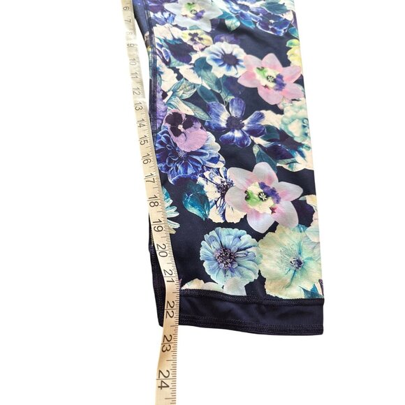 Old Navy Active Go Dry Crop Leggings Floral High-Rise Mesh-Hem Compression XXL - Picture 11 of 13